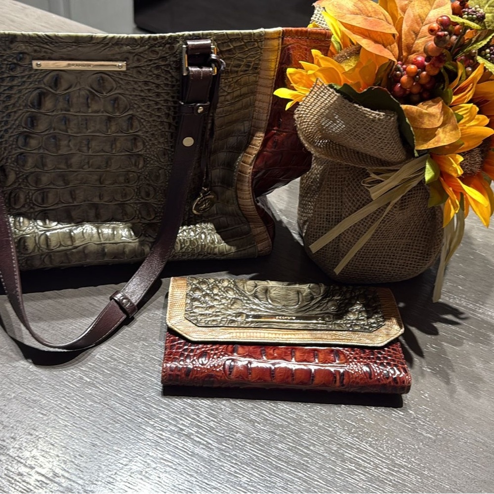 Elegant Crocodile-Embossed Women's Bag Set